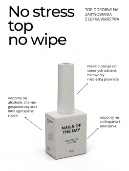 Top hybrydowy, NO STRESS no wipe (10ml), NOTD
