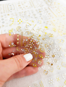 Naklejki na paznokcie samoprzylepne, diamenty (20 ark)