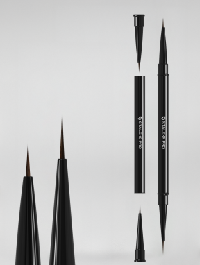 Pędzelek dwustronny liner EXPERT 01/03, Staleks PRO