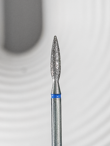 Frez diamentowy płomień, średni (niebieski) - DNP