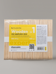 Szpatułki drewniane do wosku, 150x17 mm (100 szt), Staleks PRO