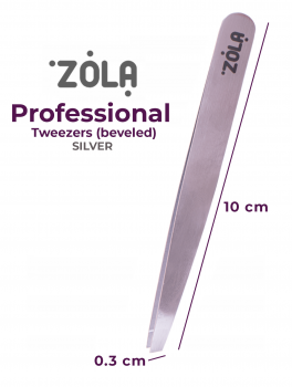 Pęseta do brwi skośna, Professional Tweezers Beveled, Zola