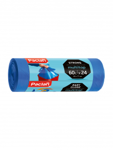 Worki na śmieci z uszami, 60L, Paclan Multitop (24 szt)
