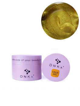 Farba żelowa do zdobienia paznokci, GOLD GEL (5ml), DNKa’
