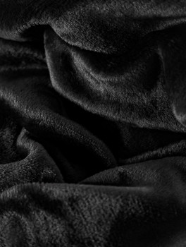 Koc pluszowy, czarny (110x180cm) 300g/m², CHILA
