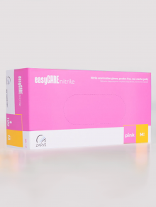 Rękawiczki nitrylowe bezpudrowe, easyCARE Pink (100 szt/op) M