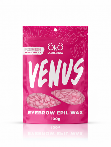 Wosk do depilacji brwi, VENUS różowy (100g), OkO