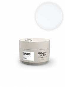 Farba żelowa do zdobienia, Premium Gel paint WHITE (5ml), NOTD