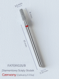 STALEKS PRO Frez Diamentowy Czerwony Ścięty Stożek 2.5 mm EXPERT / FA70R025/8
