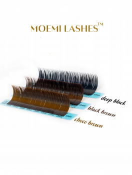 Rzęsy do przedłużania, Deep Black (CC / 0.07 / MIX 6-13), MOEMI