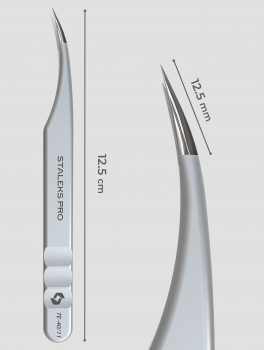 Pęseta do rzęs wygięta, EXPERT 40 typ 11, Staleks PRO