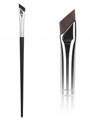 Pędzelek skośny płaski do henny i pasty, czarno-srebrny