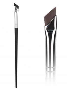 Pędzelek skośny płaski do henny i pasty, czarno-srebrny