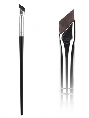 Pędzelek skośny płaski do henny i pasty, czarno-srebrny