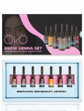 Zestaw henny do brwi, Brow Henna Set, 7 kolorów (po 5g), OkO