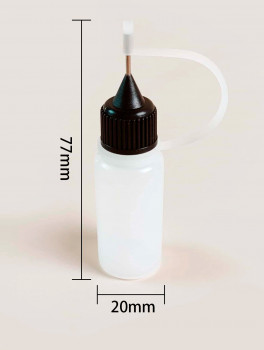 Butelka na farbę i tusz do tatuażu, z igłowym aplikatorem (10 ml)