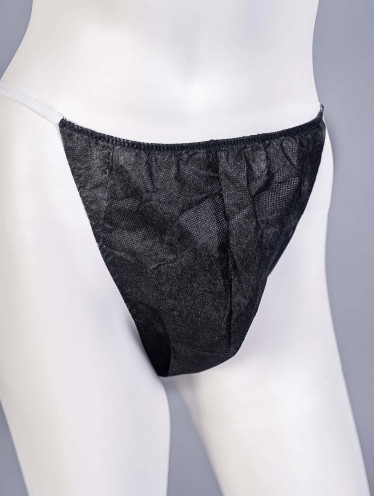 Majtki męskie jednorazowe, czarne (50 szt)