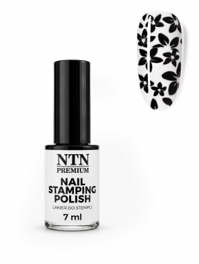 Lakier do stempli i blaszek, czarny (7ml), NTN Premium