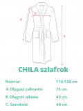 Szlafrok frotte dziecięcy, biały, CHILA 116-128 (6-8 lat)