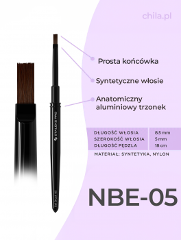 Pędzelek do żelu prosty EXPERT 05 (5/8.5mm), Staleks PRO
