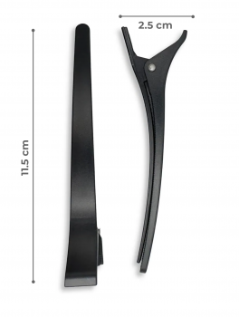 Klipsy fryzjerskie do włosów plastikowe, duże (12 szt)