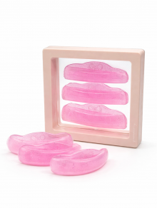 Zestaw wałeczków do laminacji rzęs, różowe (3 pary) ,OkO