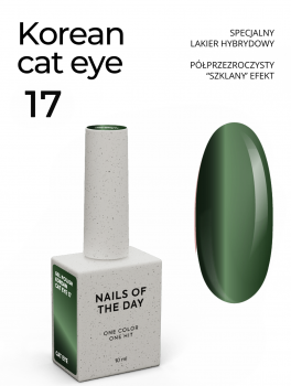 Lakier hybrydowy, Gel Polish #17 Korean Cat Eye (10ml), NOTD