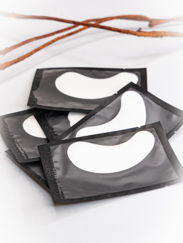 Płatki pod oczy do przedłużania rzęs, czarne (50 par)