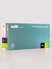 Rękawiczki winylowe bezpudrowe, easyCARE vinyl PF (100 szt/op) L