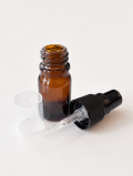 Butelka szklana brązowa z atomizerem (5ml) - 5 szt
