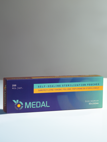 Torebki do sterylizacji, (90x260mm) 200 szt, Medal
