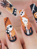 Naklejki na paznokcie samoprzylepne, Halloween (2 ark)