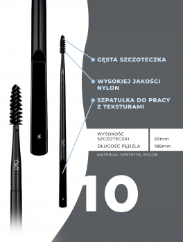 Pędzelek dwustronny spiralka + szpatułka, OkO 10