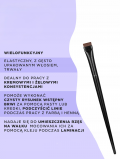 Pędzelek równy miękki do brwi, henny czarny