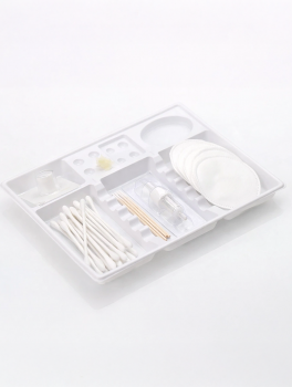 Tacki plastikowe jednorazowe, białe (100 szt), Roteck