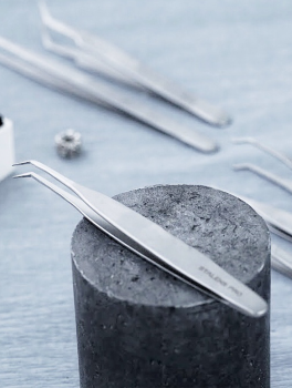 Pęseta do rzęs litera L, 70', EXPERT 40 typ 2, Staleks PRO