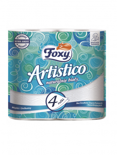 Papier toaletowy, 2-warstwowy (4 szt), Foxy