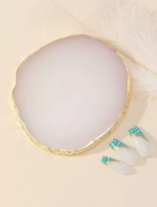 Podkładka pod tipsy marmur - biala