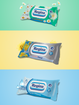 Nawilżany papier toaletowy MIX, Regina (42 szt)