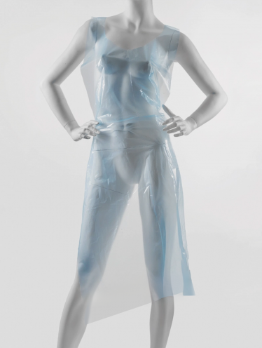 CHILA fartuch foliowy 15mkm NIEBIESKI 70x120cm - 100 szt