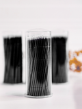 Aplikatory bezwłókienkowe, microbrush, czarne (100 szt), w tubie
