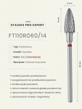STALEKS PRO Frez Carbide Czerwony Szyszka 6/14mm EXPERT / FT110R060/14