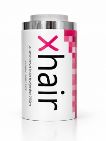 Folia fryzjerska aluminiowa do koloryzacji Xhair (14 my), 250m