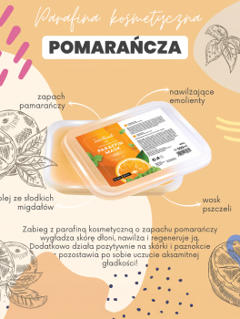 Parafina kosmetyczna, pomarańczowa, Isabellenails (500ml)
