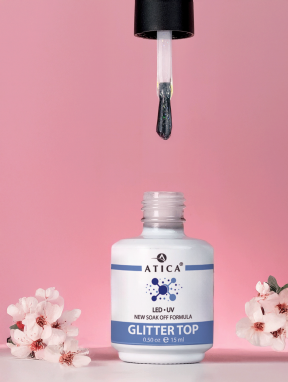 Top hybrydowy z drobinkami, Glitter (15ml), Atica