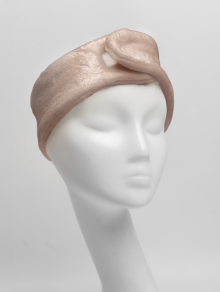 Opaska kosmetyczna do włosów pluszowa, beżowa