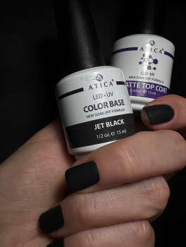 Top hybrydowy, Matte Top Coat (15ml), Atica