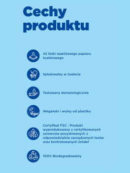 Nawilżany papier toaletowy MIX, Regina (42 szt)