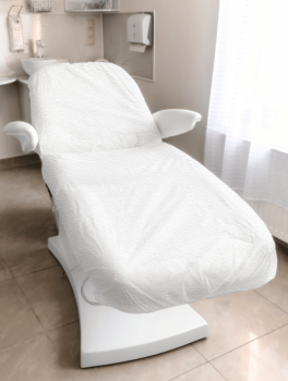 Pokrowiec na fotel, włókninowy, biały (80x210cm) 90g/m²