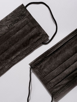 Maseczka ochronna jednorazowa, czarna (50 szt), Opero